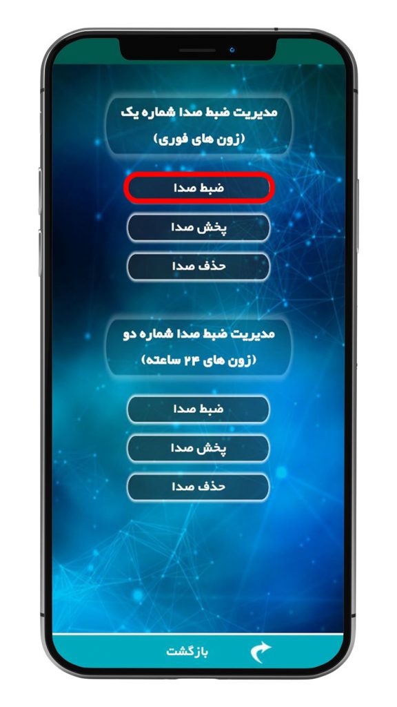 گزینه ضبط صدا